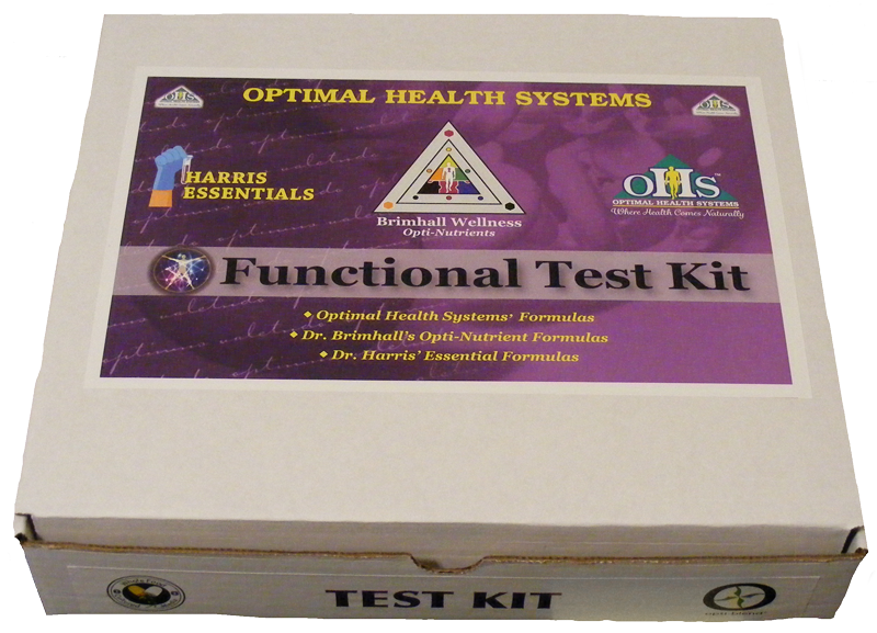 An image of the Optimal Health Systems Functional test kit.