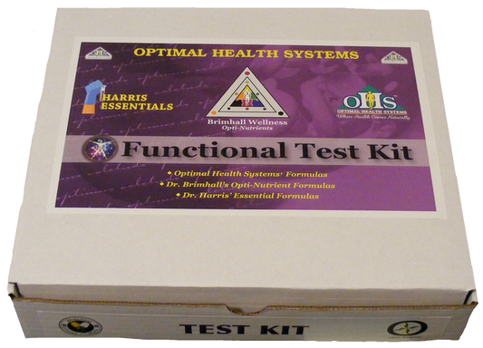 An image of the Optimal Health Systems Functional test kit.