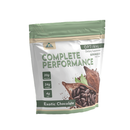 Bag of Optimal Complete Performance Exotic Chocolate. 3/4 view