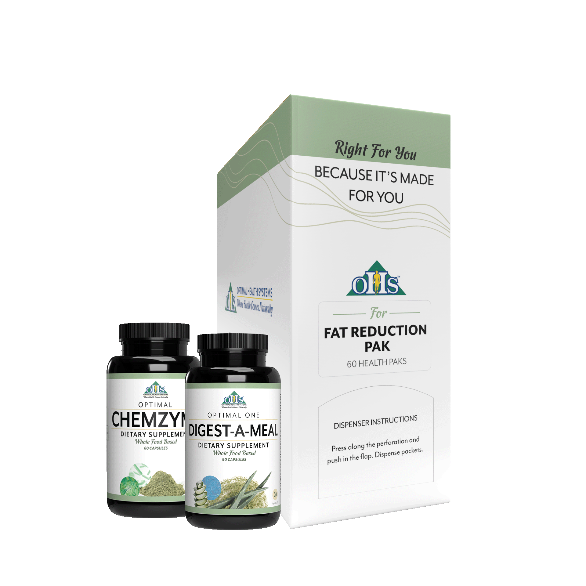 Image of Optimal Chemzyme, Digest-a-meal and a Fat Reduction Pak