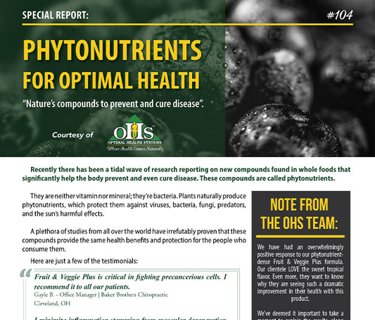 A Cropped image of the PDF "Special Health Report #104" Phytonutrients